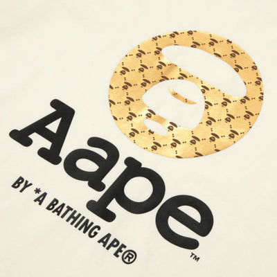 Aape T-Shirt Union Moonface Logo Ivory