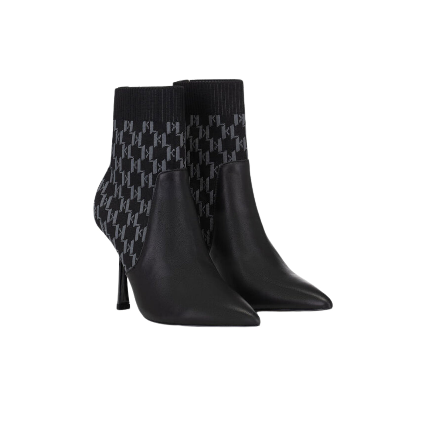 Karl Lagerfeld Boot Pandara Monogram Knit Ankle Black
