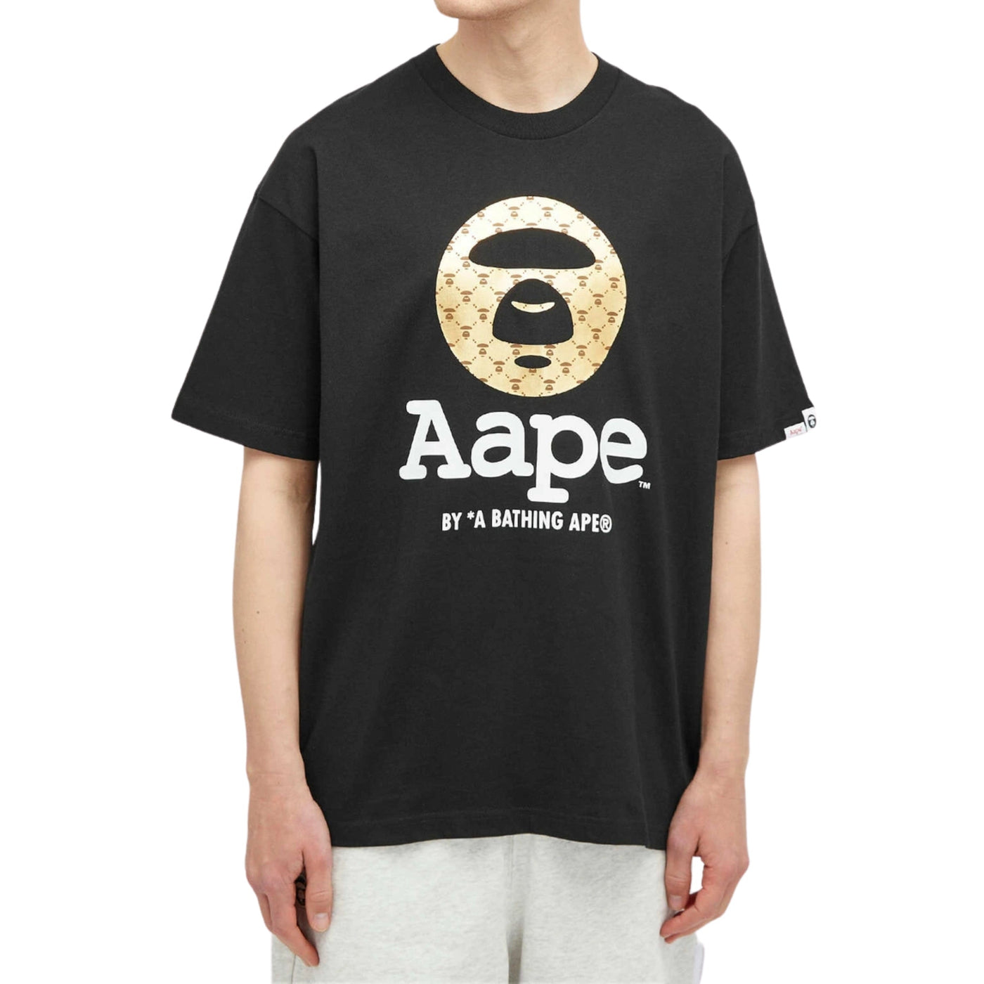 Aape T-Shirt Union Moonface Logo Black