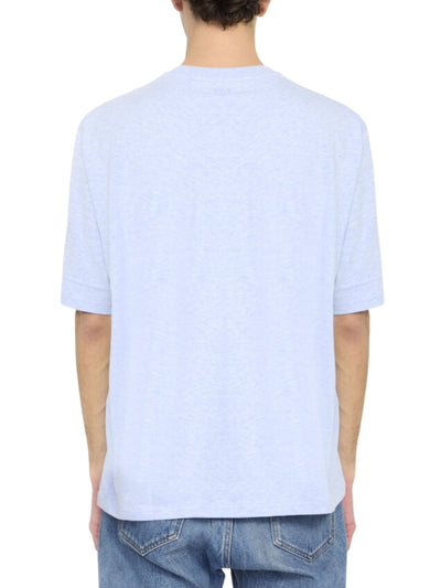 Ami T-Shirt Logo Heather Cashmere Blue