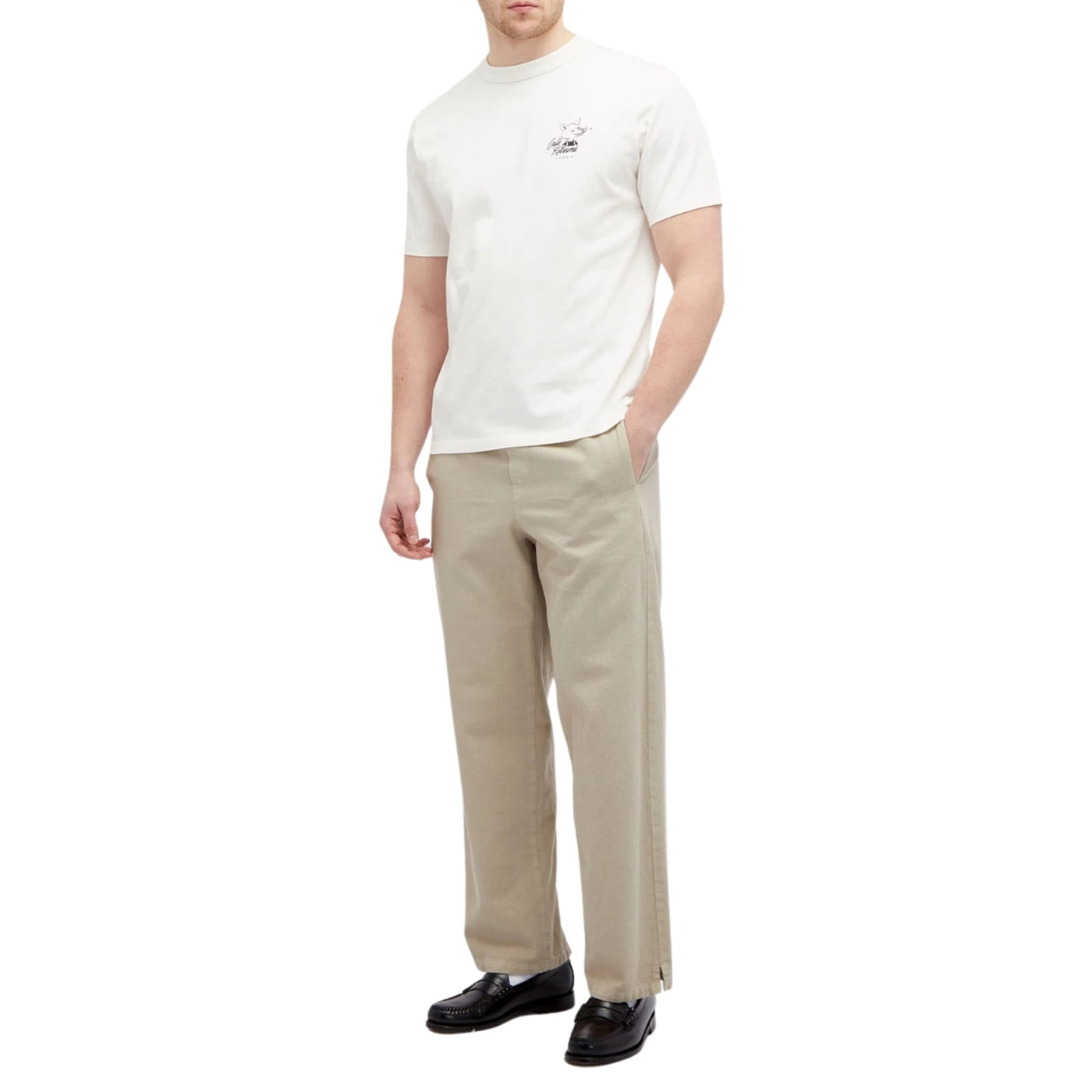 Cafe Kitsune T-Shirt Fox Relax Tapioca