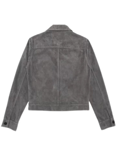 Ami Jacket Suede Leather Stone Grey
