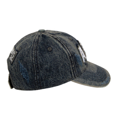 Aape Cap Denim Logo Black-Navy