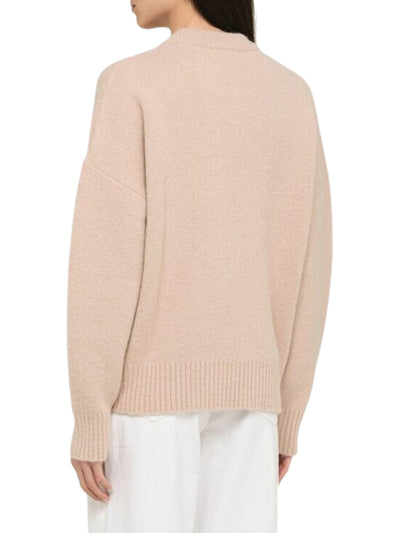 Ami Sweater De Coeur Logo Light Pink