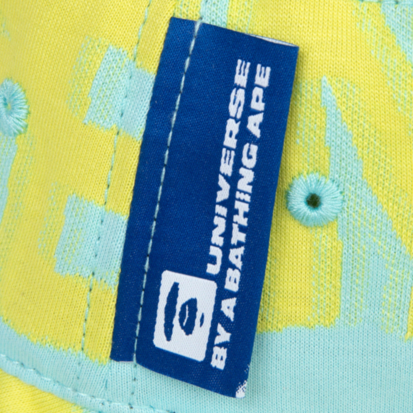 Aape Bucket Hat Camo Logo Blue-Yellow