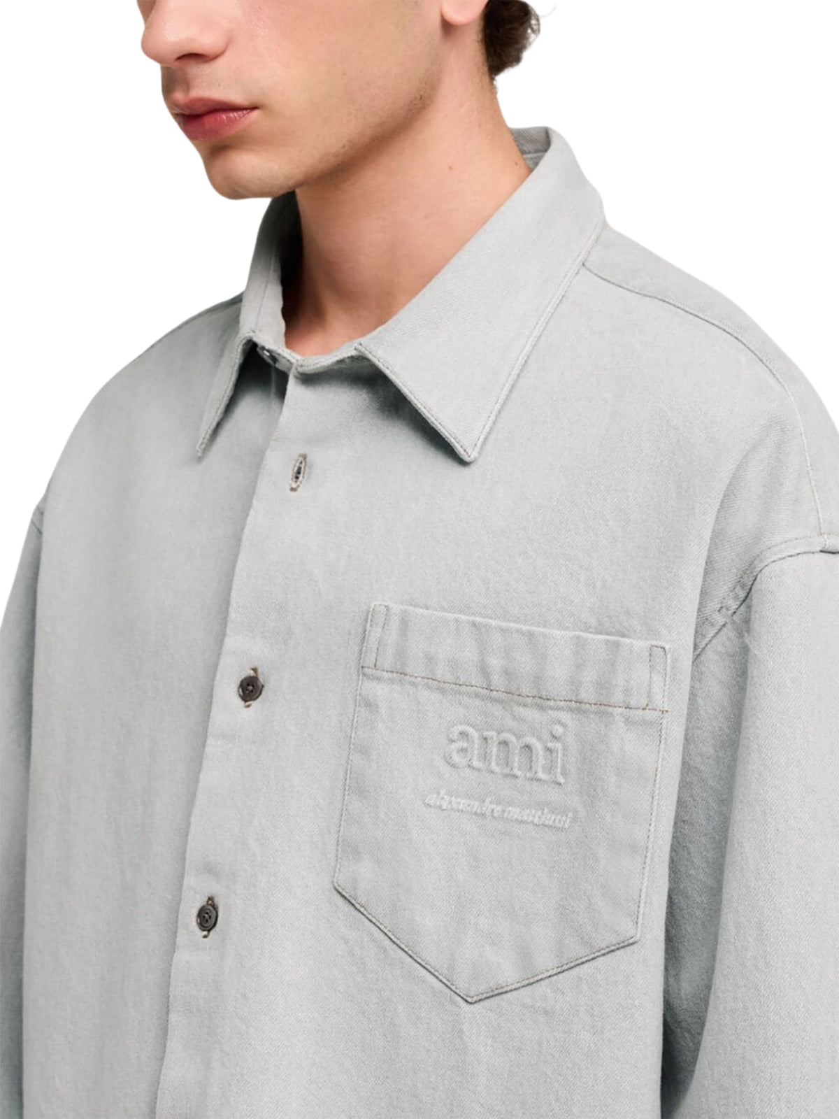 Ami Shirt Denim Javel Grey