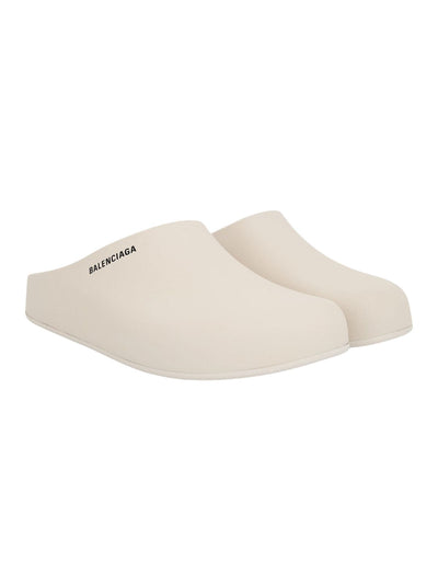 Balenciaga Slide Logo White