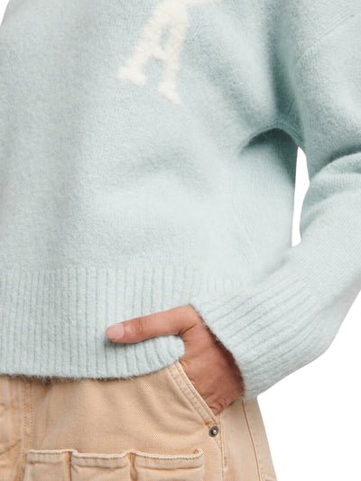 Ami Turtleneck Logo Powder Blue