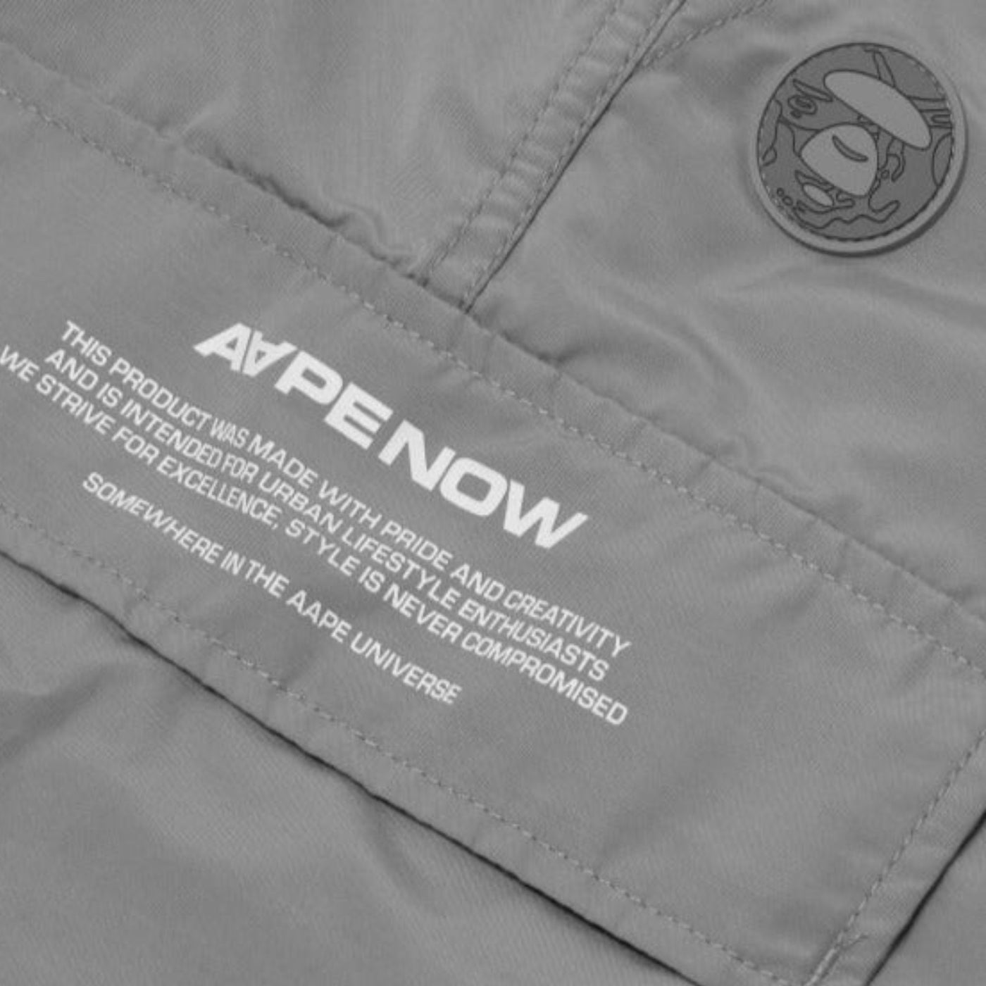 Aape Cargo Pants Pocket Logo Light Grey