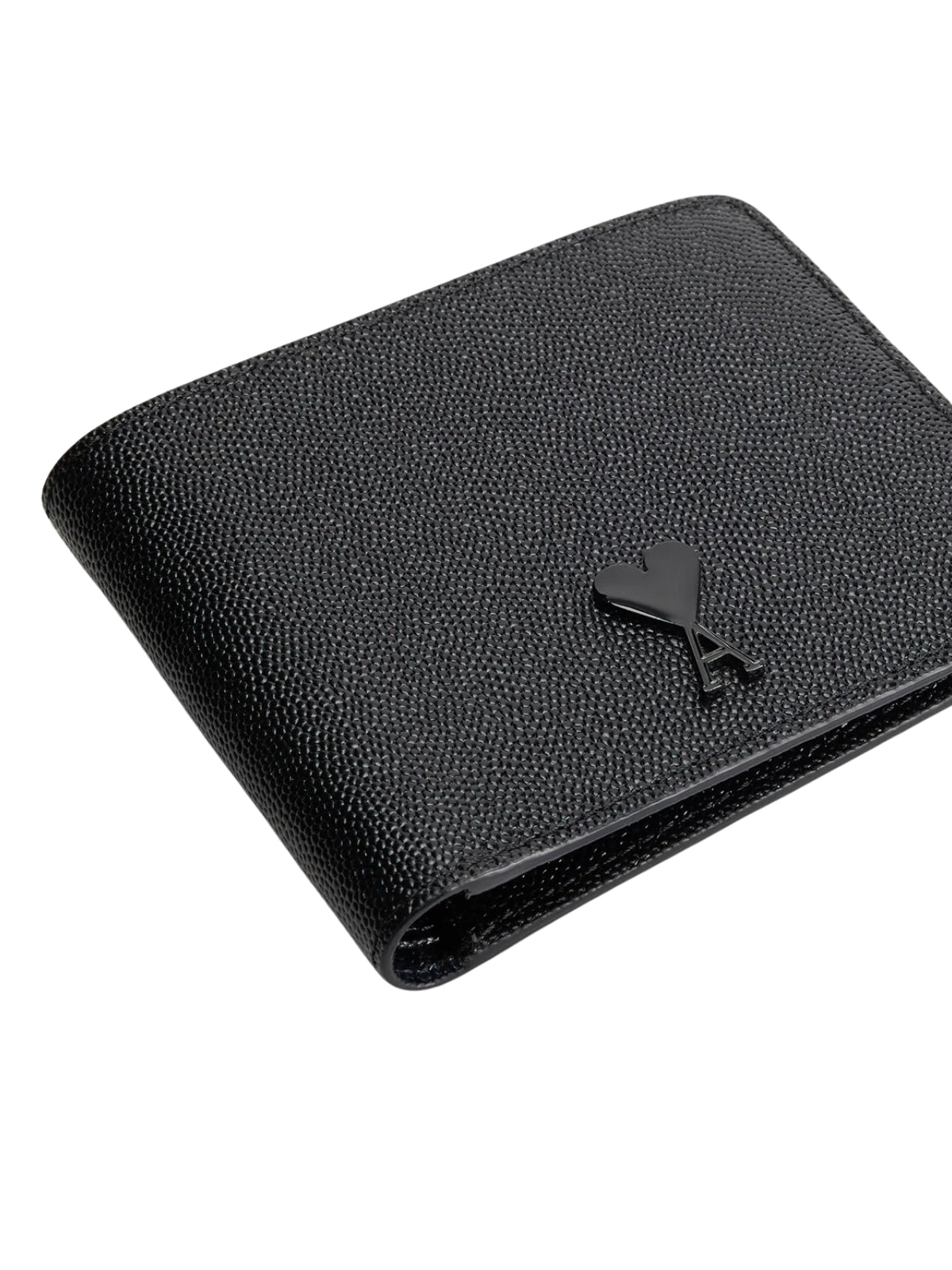 Ami Wallet Folded Logo Black