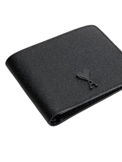 Ami Wallet Folded Logo Black