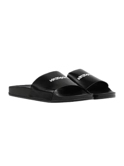 Vetements Slides Logo Black