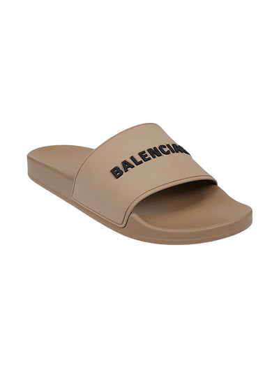 Balenciaga Slide Embossed Beige