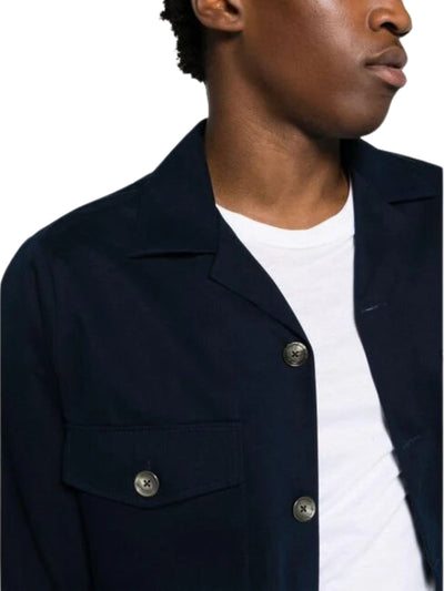 Ami Shirt Chest Pocket Overshirt Navy