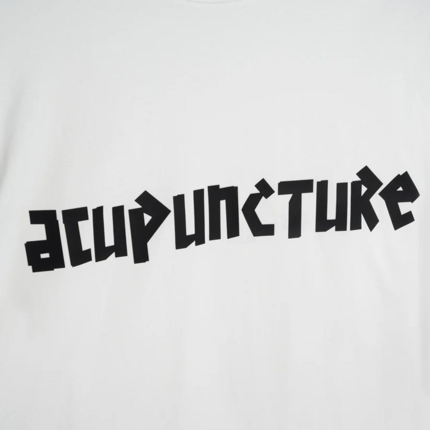 Acupuncture T-Shirt 2 Pieces Long Sleeve White-Black