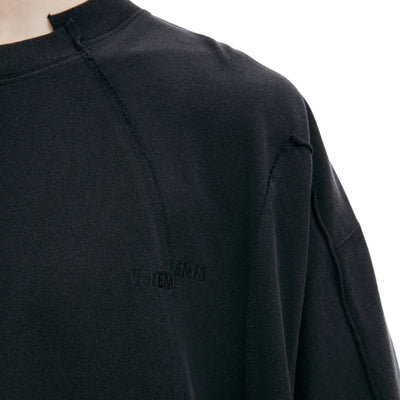 Vetements T-Shirt Merged Double Oversized Black