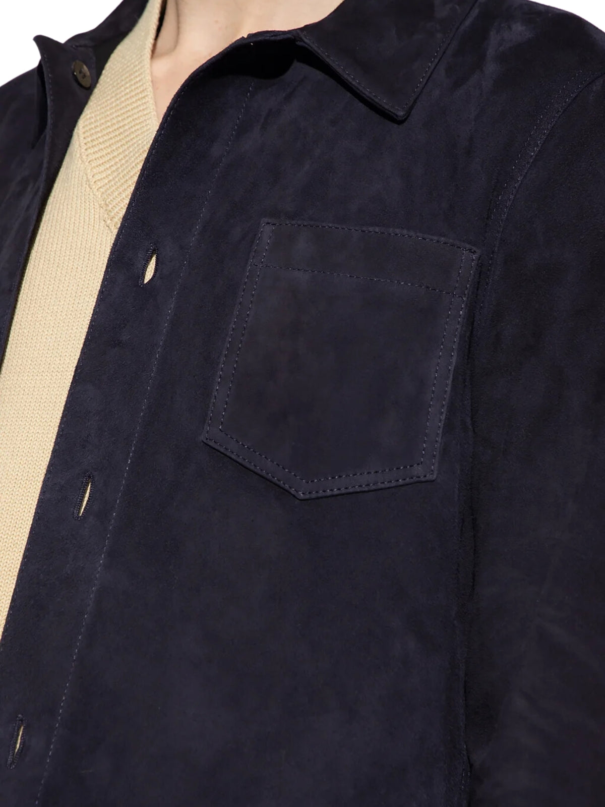 Ami Shirt Suede Overshirt Black