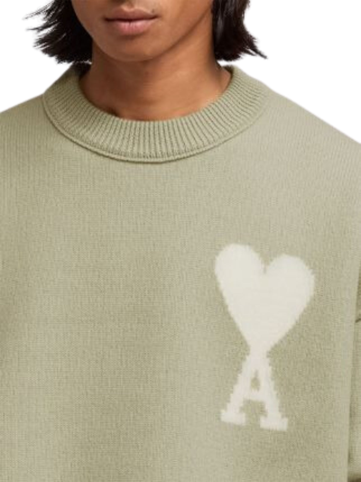Ami Sweater Logo Heather Sage