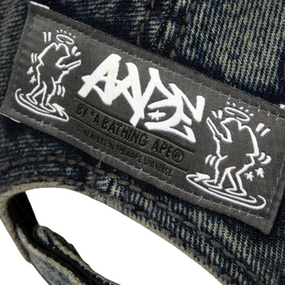 Aape Cap Denim Logo Black-Navy