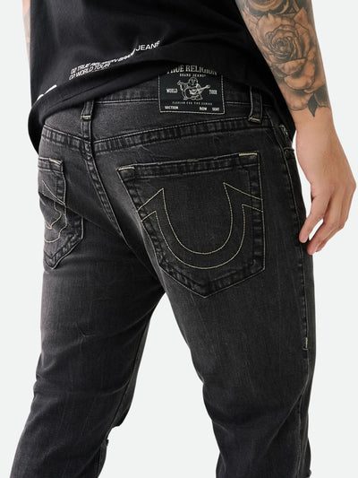 True Religion Jeans Rocco High Rock Rips Black Wash