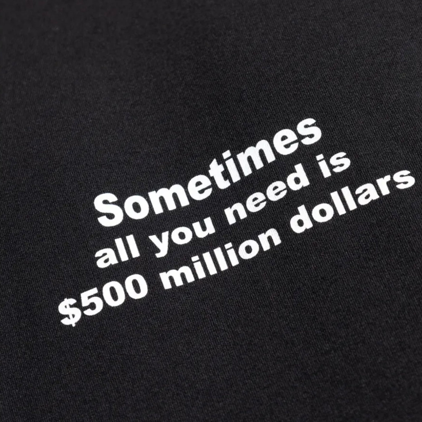 Vetements T-Shirt 500 Million Dollars Oversized Black