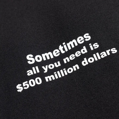 Vetements T-Shirt 500 Million Dollars Oversized Black