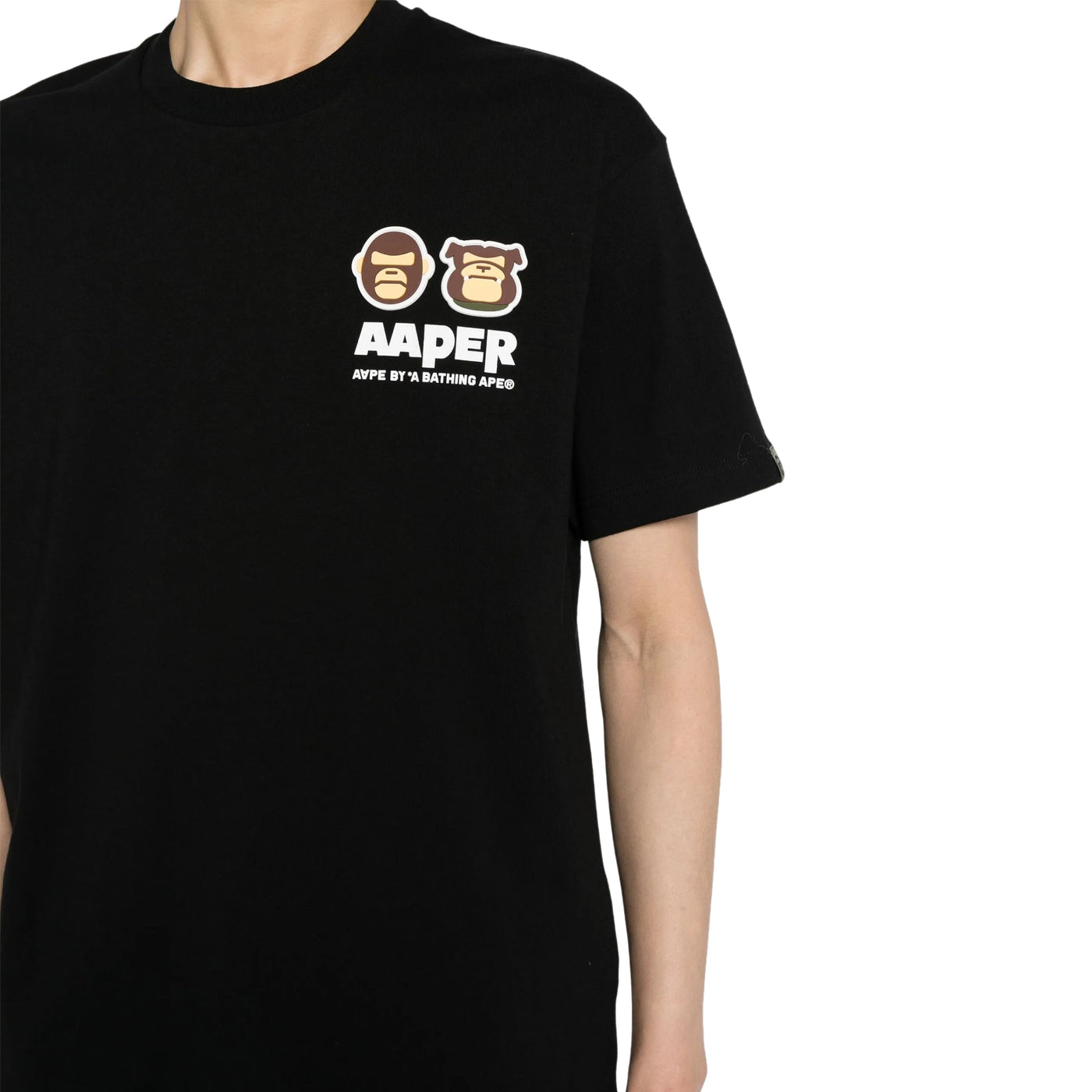 Aape T-Shirt Graphic Print Logo Black