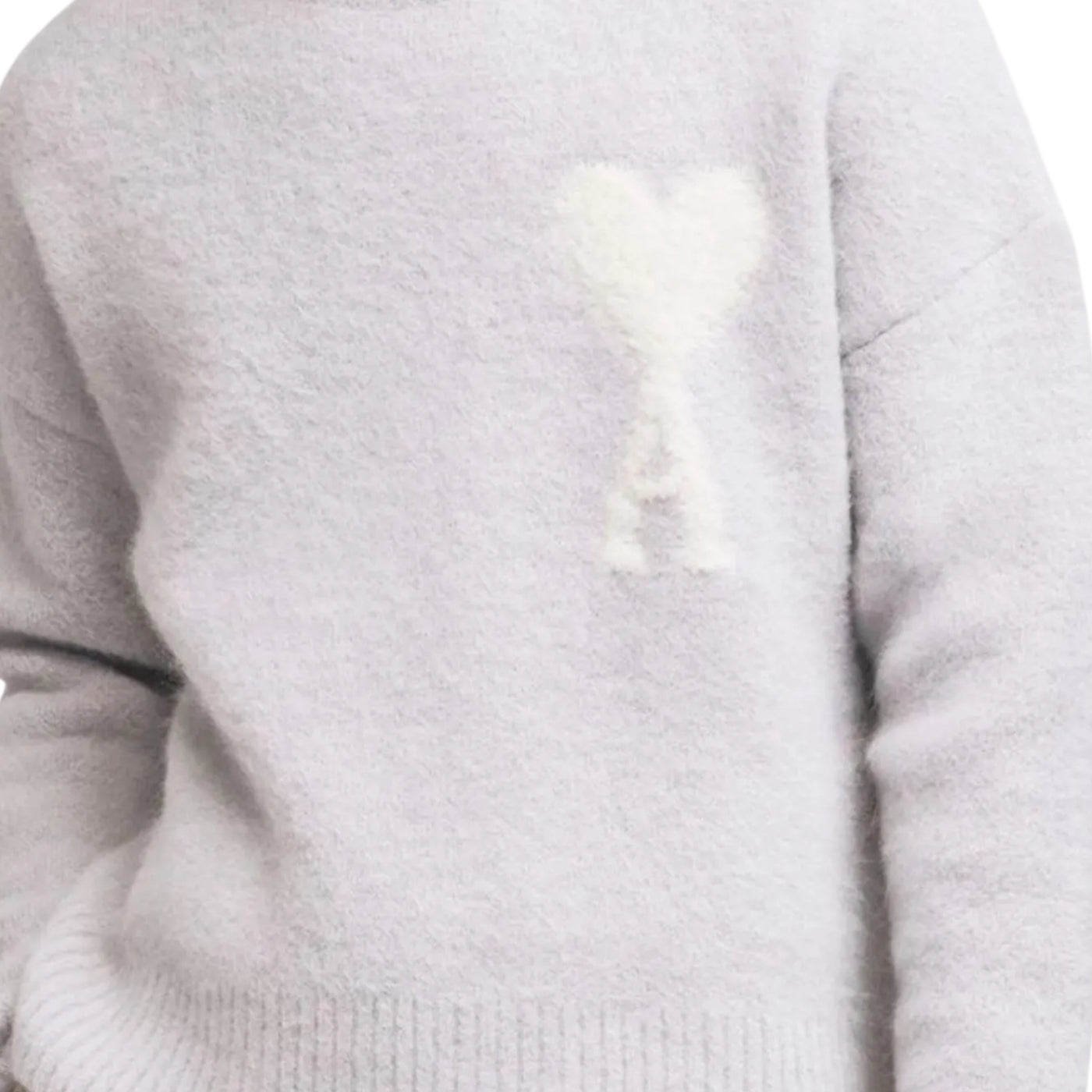 Ami Sweater Turtleneck Logo Grey