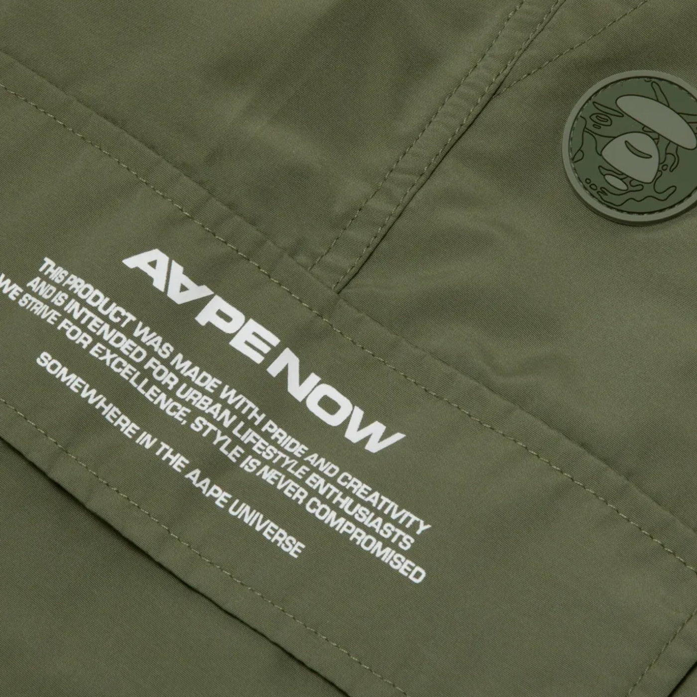 Aape Cargo Pants Pocket Logo Khaki
