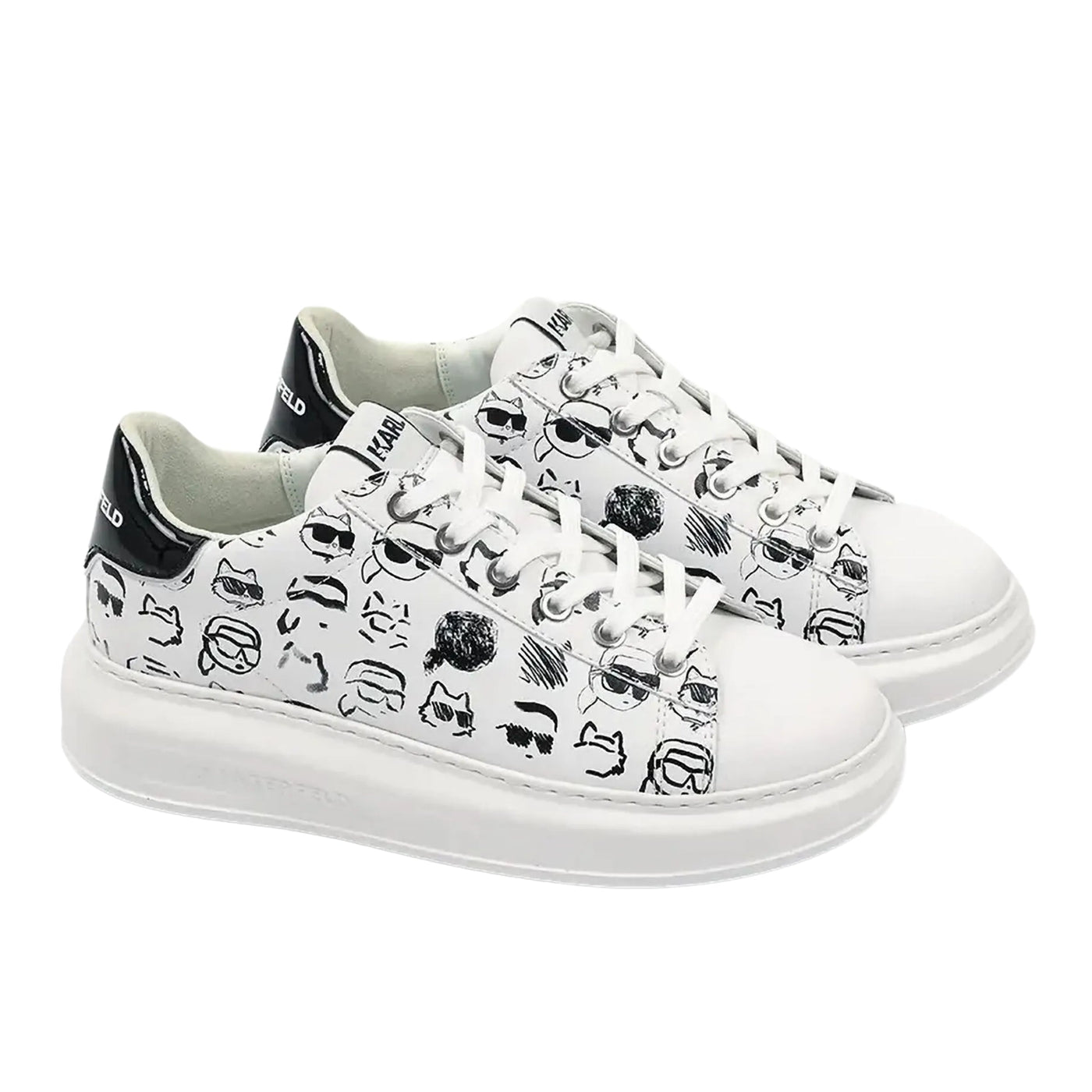 Karl Lagerfeld Sneaker Nft Kapri Graffiti White-Black
