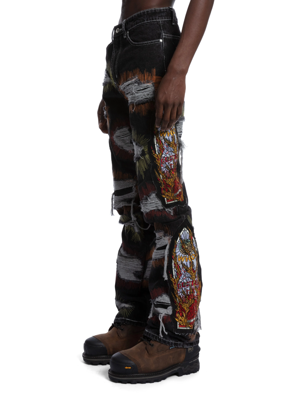 Who Decides War Jeans All Over Embroidery Denim Multi