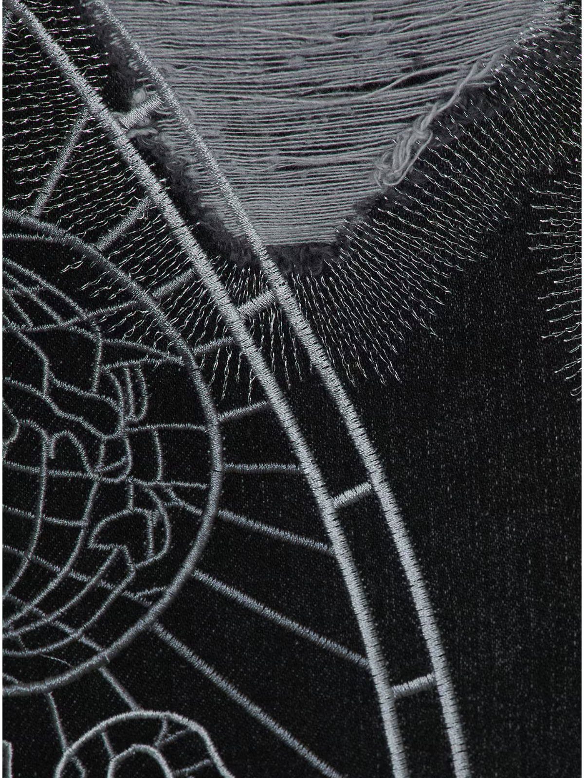 Who Decides War Jeans Darning Side Embroidery Coal