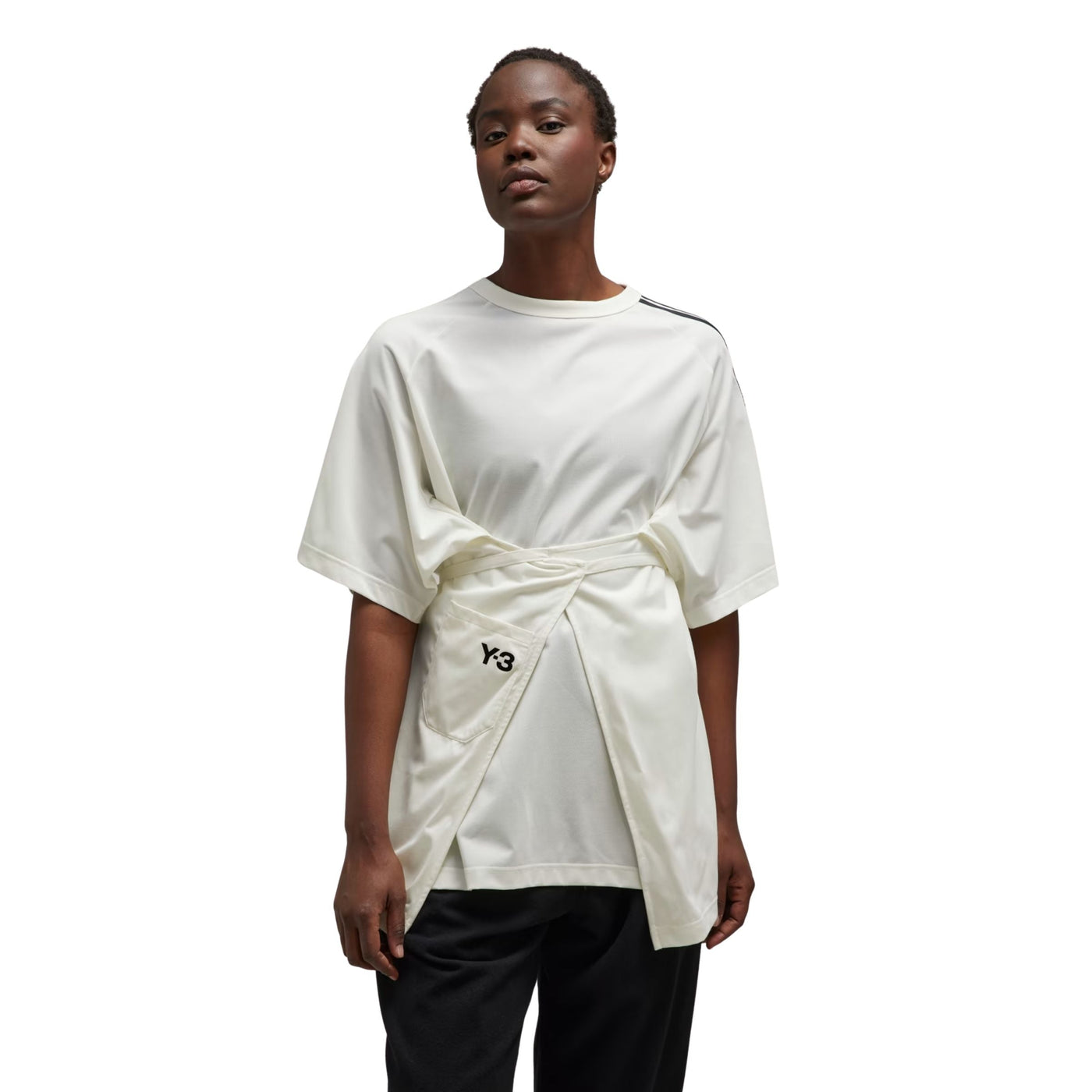 Y-3 Ladies T-Shirt Closure White