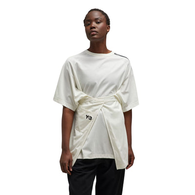Y-3 Ladies T-Shirt Closure White