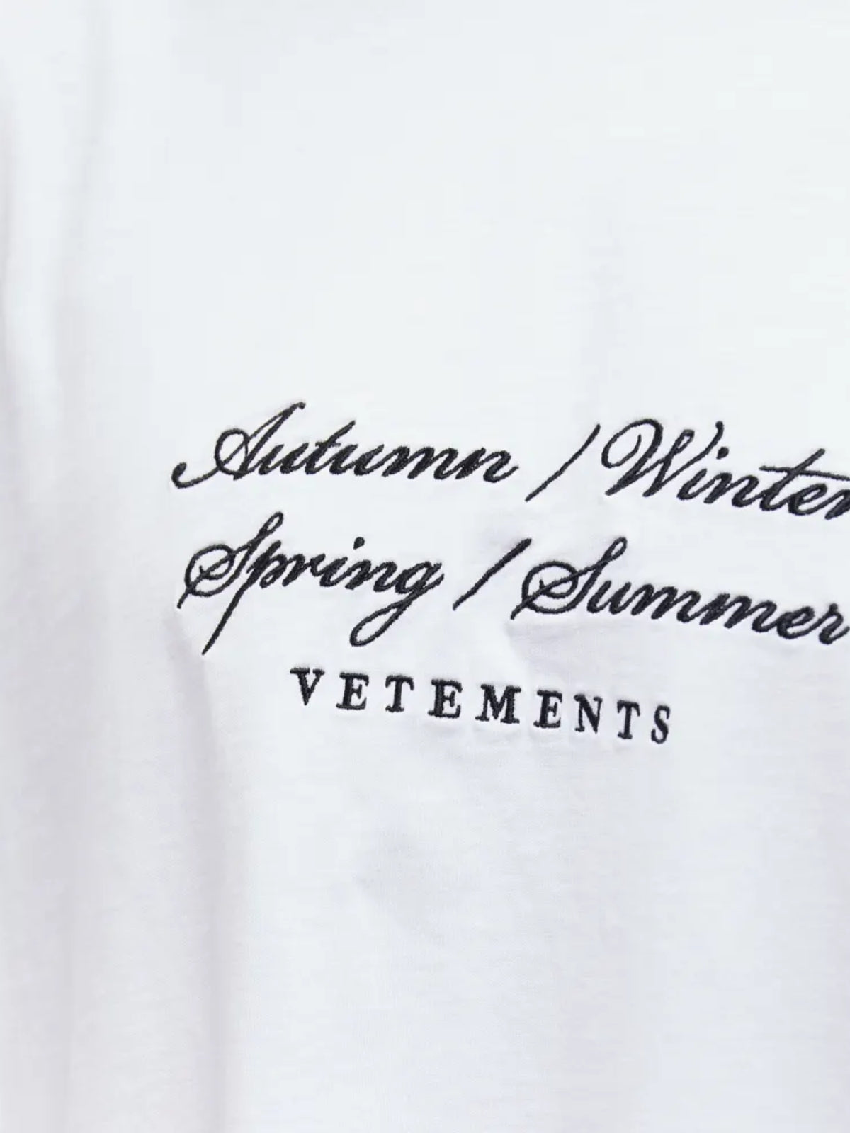 Vetements T-Shirt Seasons White