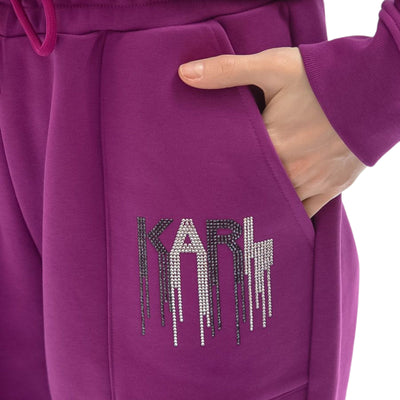 Karl Lagerfeld Track Pants Logo Purple