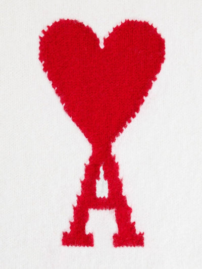 Ami Turtleneck De Coeur Logo White