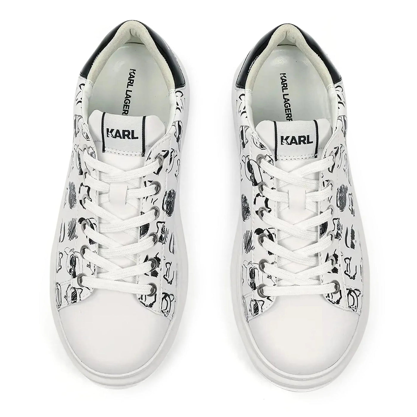 Karl Lagerfeld Sneaker Nft Kapri Graffiti White-Black