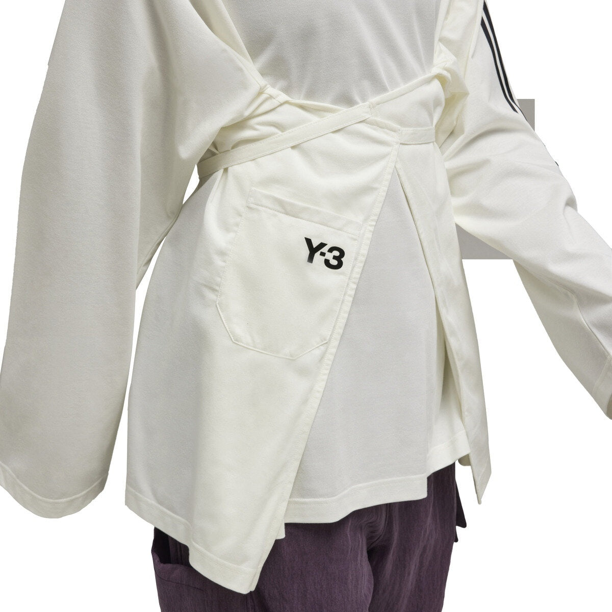 Y-3 Ladies T-Shirt L/S Closure Off-White
