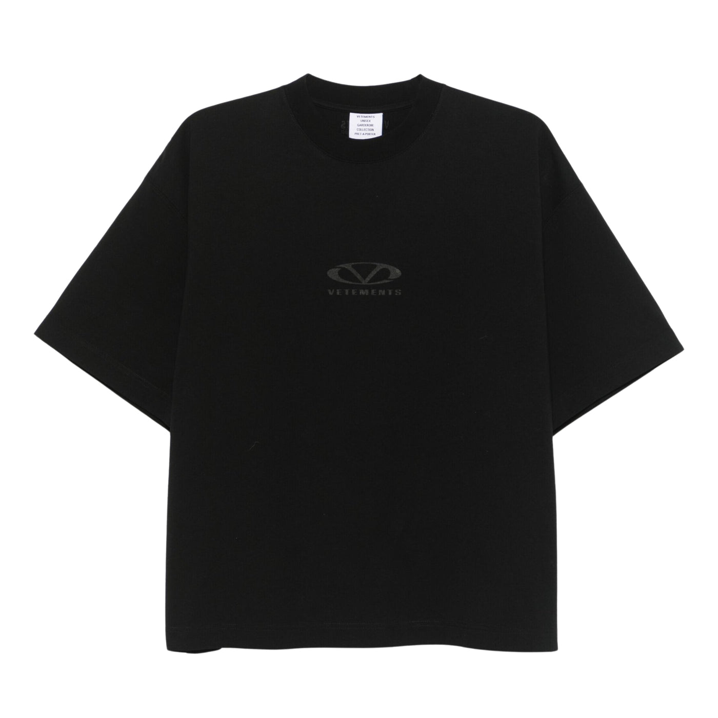 Vetements T-Shirt Oval Logo Boxy Black
