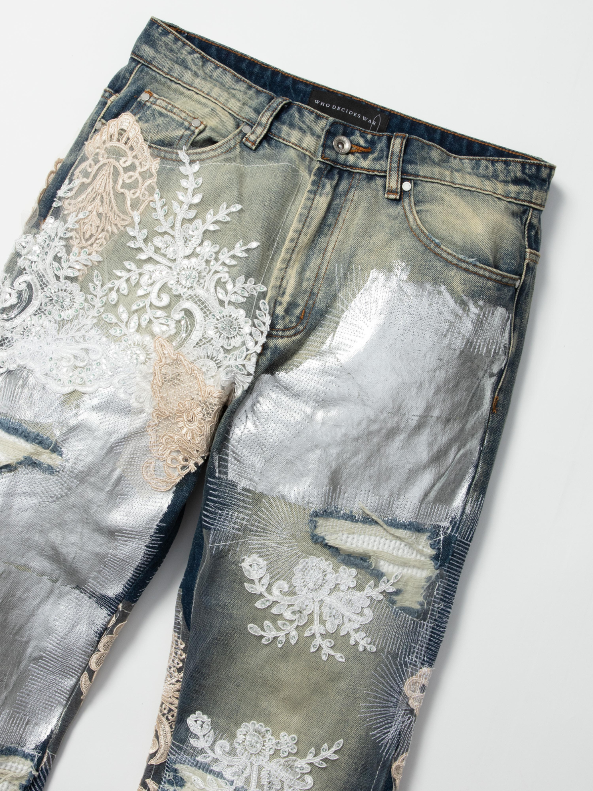 Who Decides War Jeans Metal Lace Denim