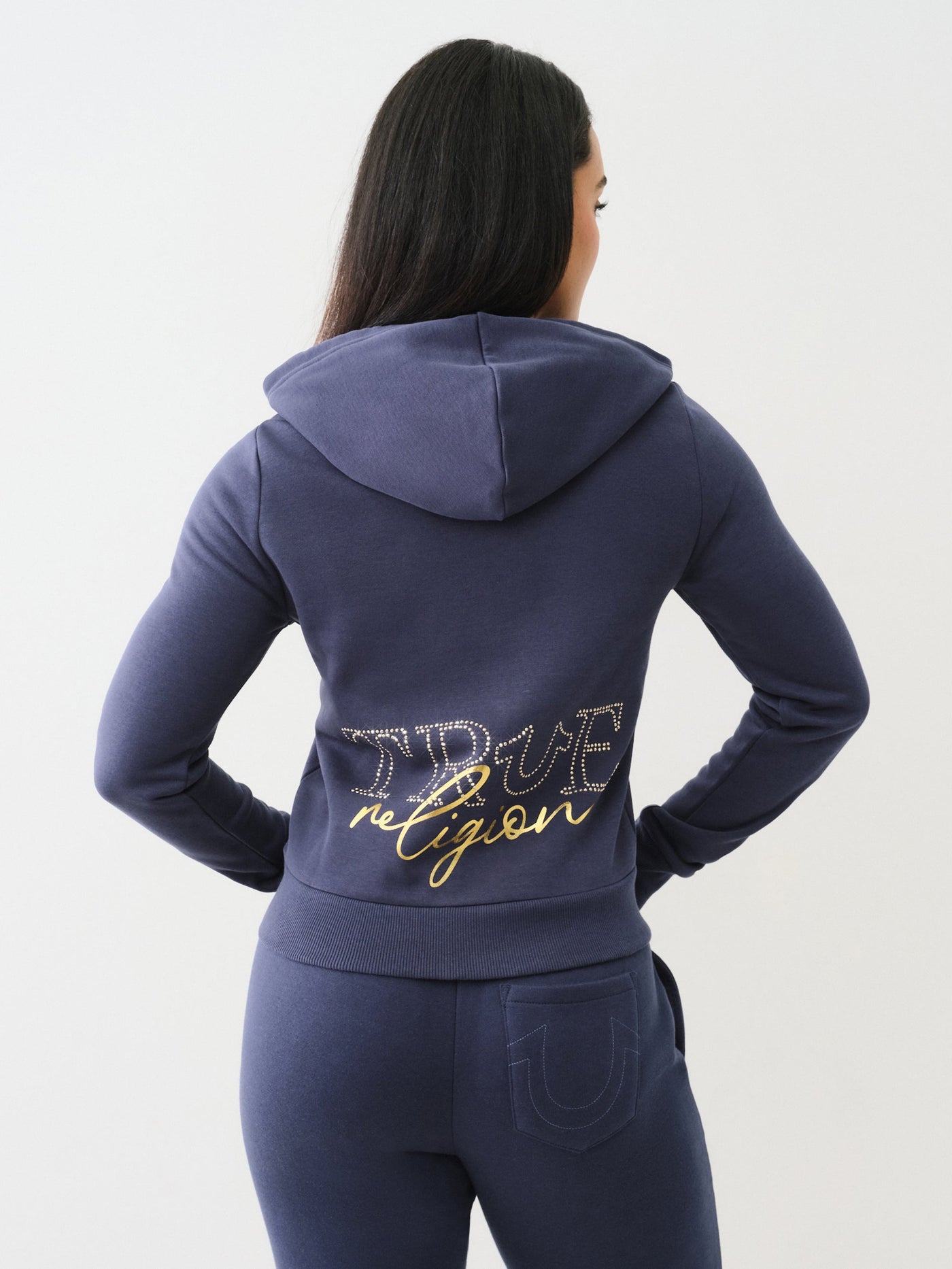 True Religion True Zip Hoodie Dress Blue