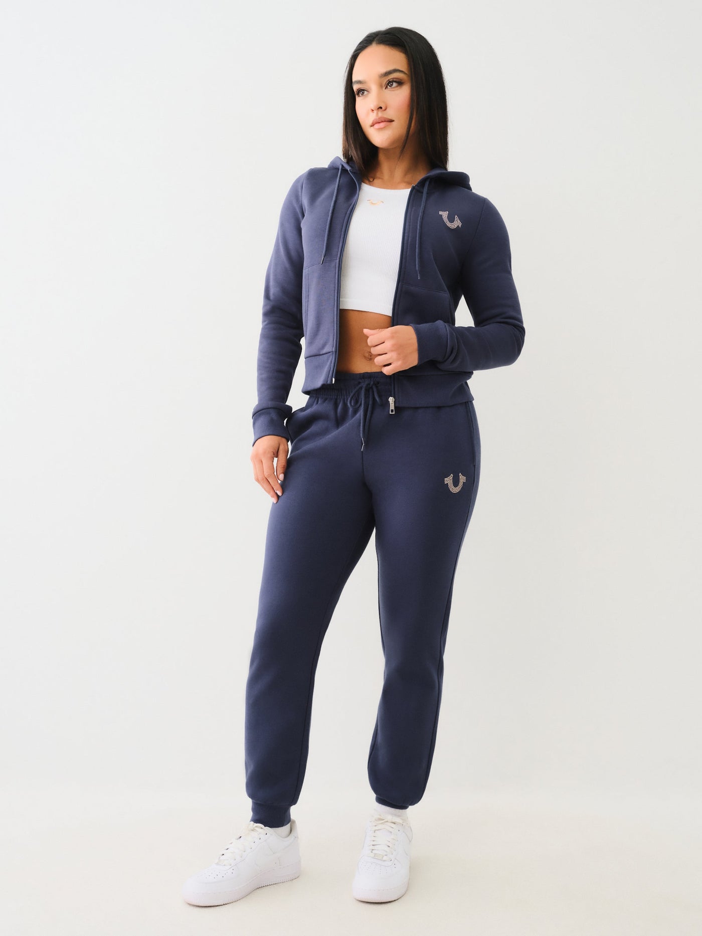 True Religion True Mid Rise Jogger Dress Blue