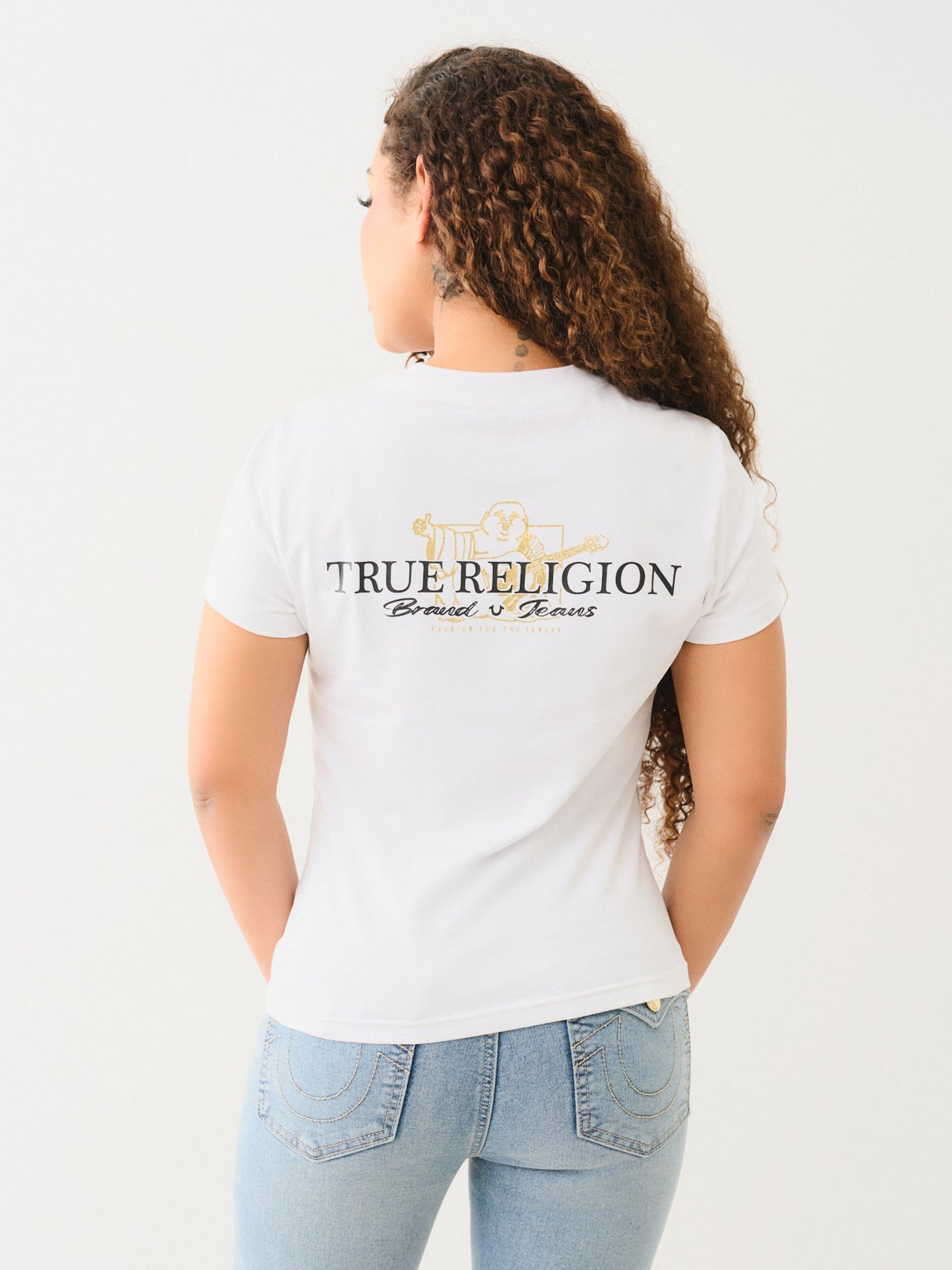 True Religion Money Buddha Ss Tee Optic White