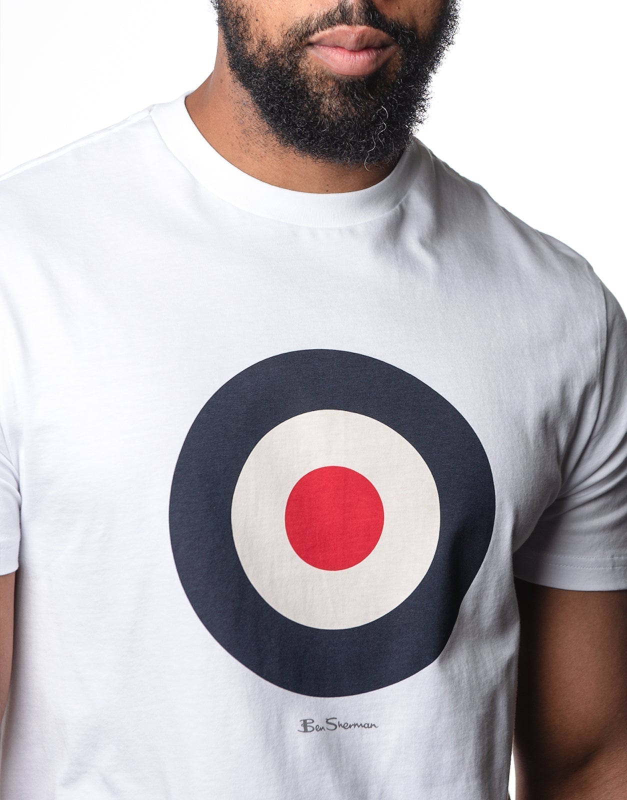 Ben Sherman White Target T-Shirt