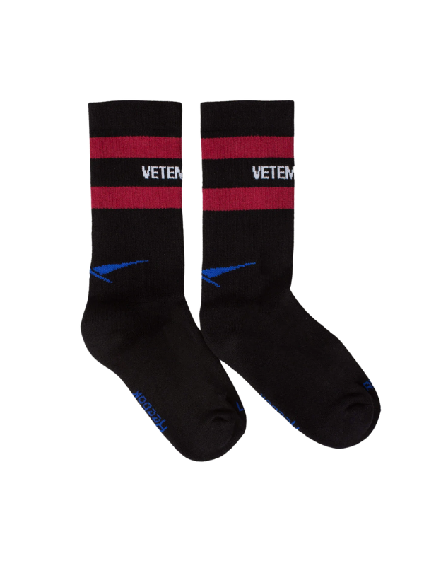 Vetements Sock Striped Logo Red-Black