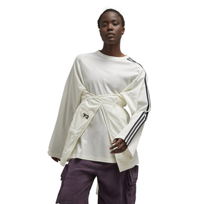 Y-3 Ladies T-Shirt L/S Closure Off-White