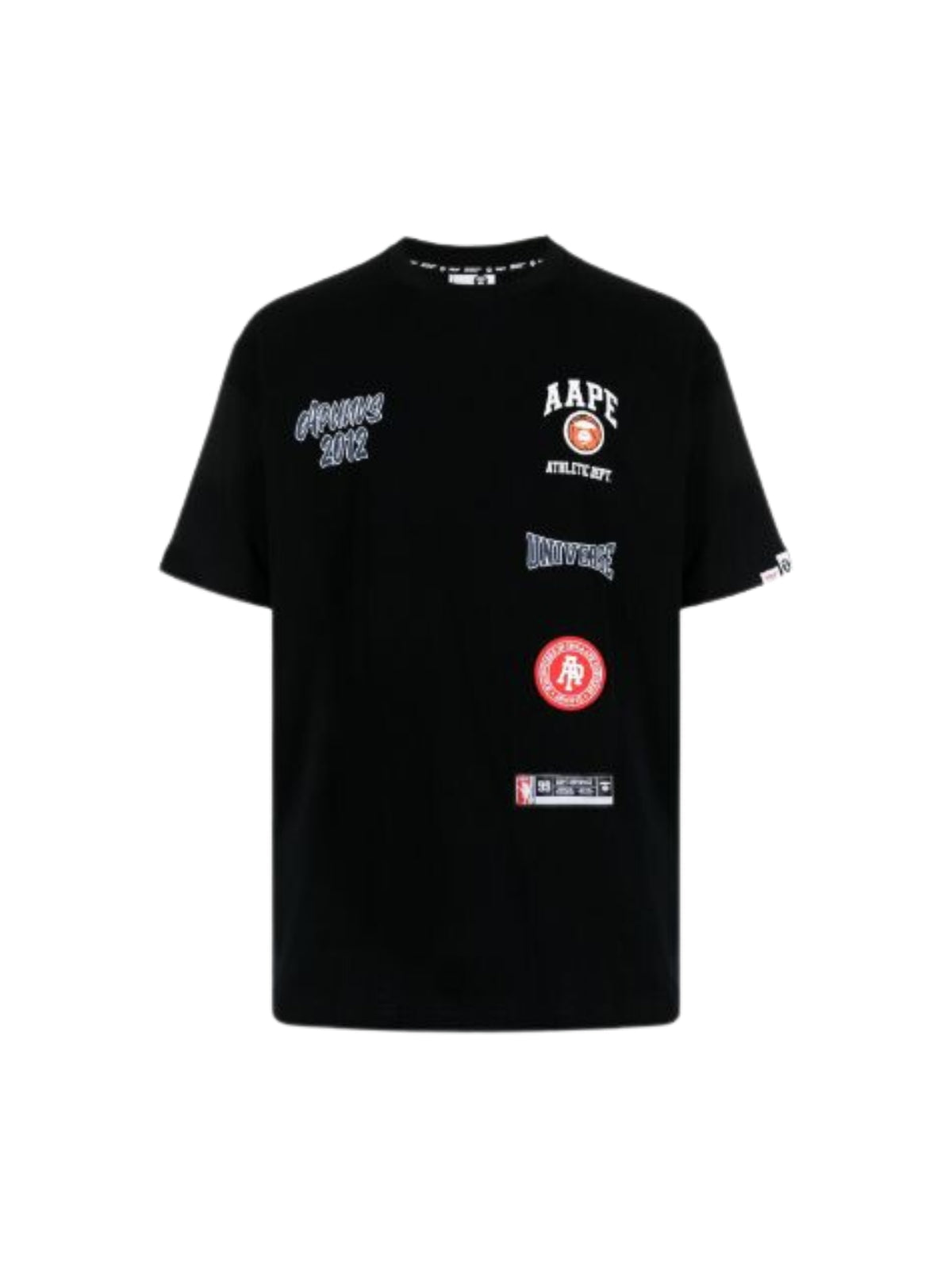 Aape T-Shirt Multiple Logos Black