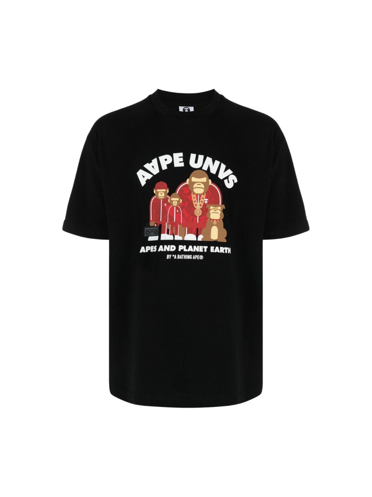 Aape T-Shirt Apes And The Planet Earth Black