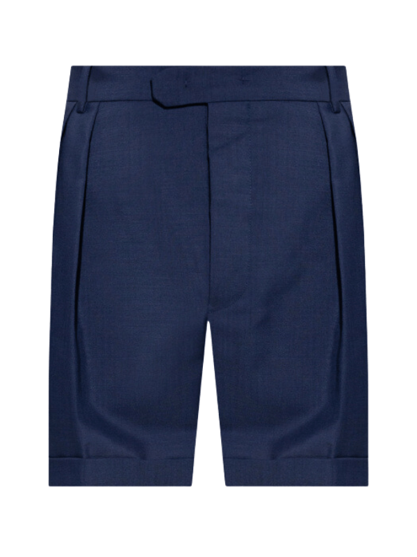 Bally Shorts Pleats Navy